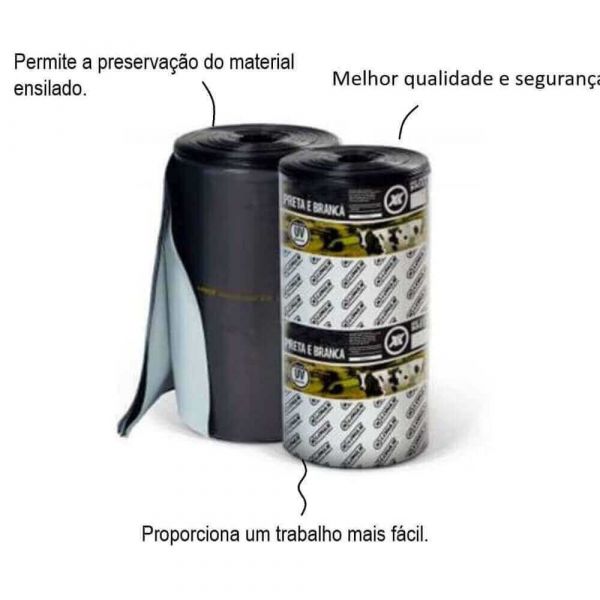 1 Metro de Lona Dupla Face Para Silo 100 MIC 12X1M Lonax