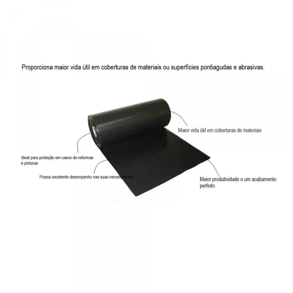 1 Metro Lona Preta 90 MIC 6x1M Lonax