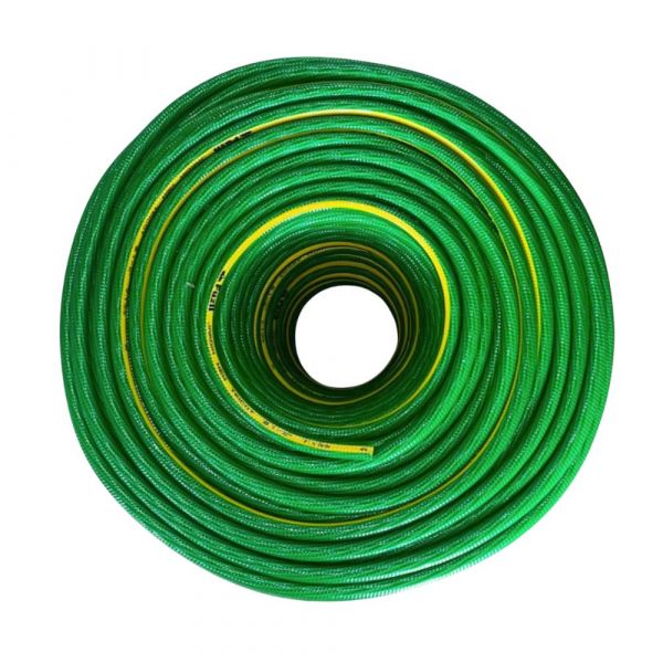 1 Metro de Mangueira de Jardim 1/2 Tricotada Verde e Amarela Himaflex