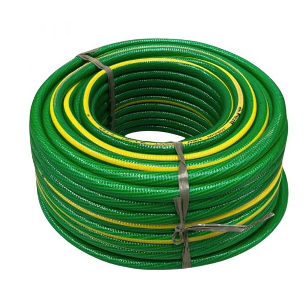 1 Metro de Mangueira de Jardim 1/2 Tricotada Verde e Amarela Himaflex