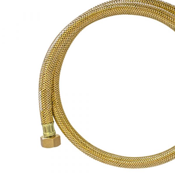 1 Metro de Mangueira Flexível Nitrílica 3/8(I) x R.1/2 BSPT(E) x 1/2 BSP(I) Trama Tomback Maqenge