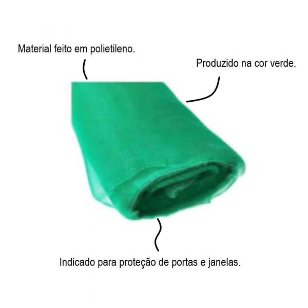 1 Metro De Tela Mosquiteiro Verde Valeplast Telas