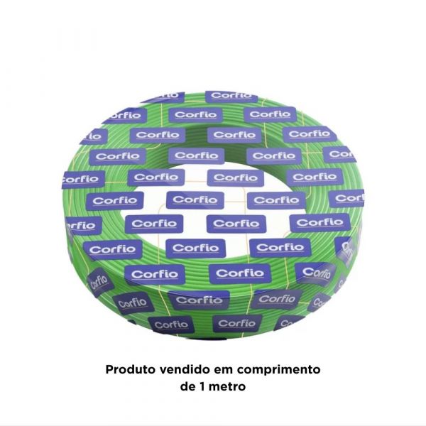 1 Metro Fio Flexível 2,50mm Verde 750V Corfio WBB0107-VD
