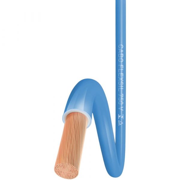 1 Metro Fio Flexivel 2,50mm Azul 750V Corfio