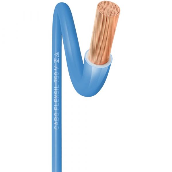 1 Metro Fio Flexivel 2,50mm Azul 750V Corfio