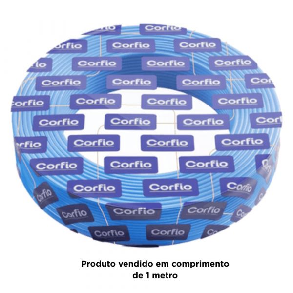 1 Metro Fio Flexivel 2,50mm Azul 750V Corfio