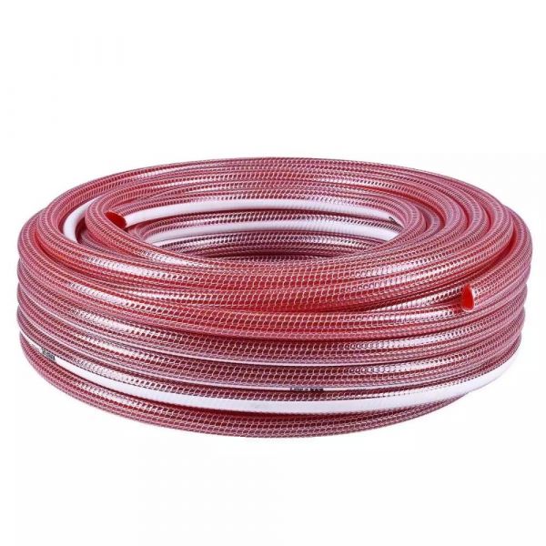 1 Metro Mangueira Jardim 1/2 Tricotada Vermelha Himaflex