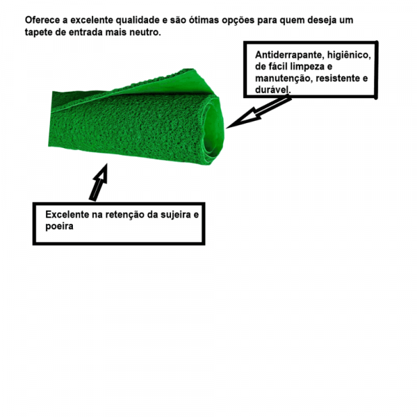 1 Metro Tapete Vinil Verde Bandeira 8mm Kapazi
