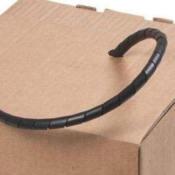 1 Metro Tubo Espiral 1/2 Pol. Preto Tramontina