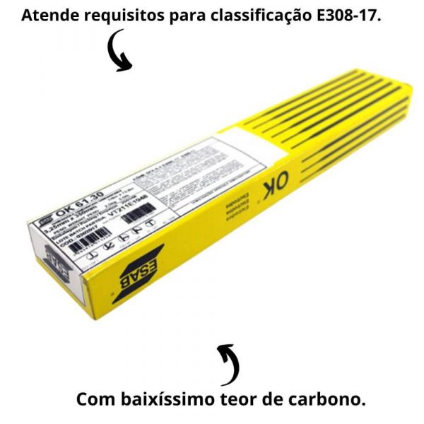 1Kg de Eletrodo 61.30 3,25mm Esab 