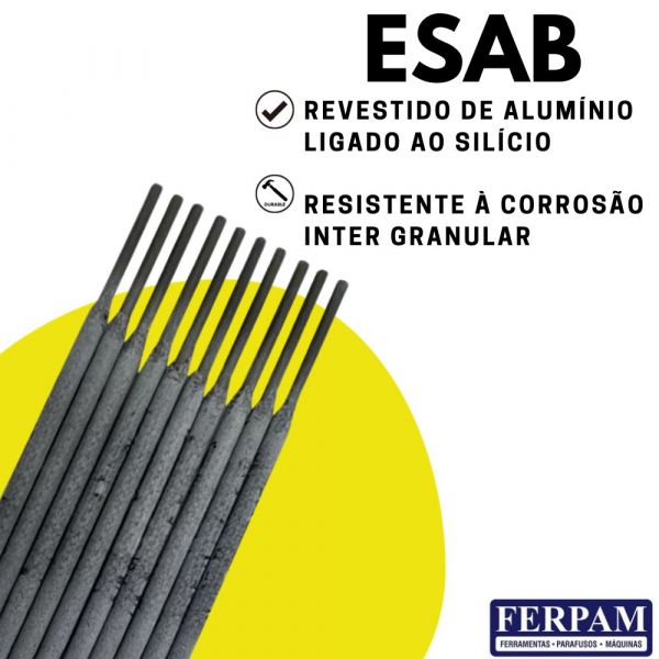 1Kg Eletrodo de Alumínio 96.50  2,50mm Esab