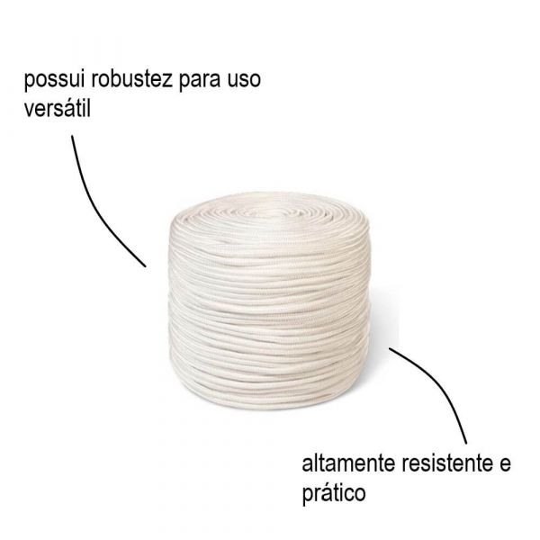25 Metros Corda Trançada Poliéster Pet 8mm Itacorda