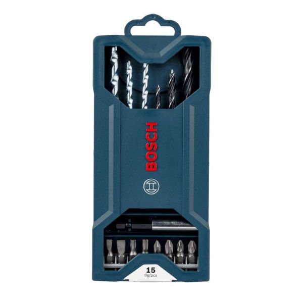 Kit de Pontas e Brocas Bosch Mini X-Line 15 pçs 2607017408 Bosch