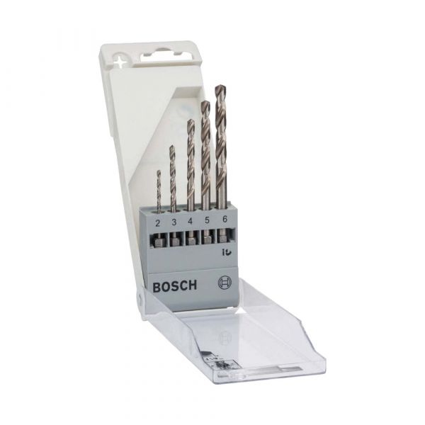 Jogo com 5 unidades da Broca para Metal Aço Rápido HSS-G 2-6mm Bosch