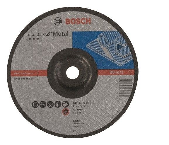 Disco de Desbaste Bosch Standard for Metal 230x6,0mm Centro Deprimido