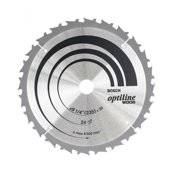 Disco Serra Circular Optiline Wood 235x25mm 24 Dentes Bosch