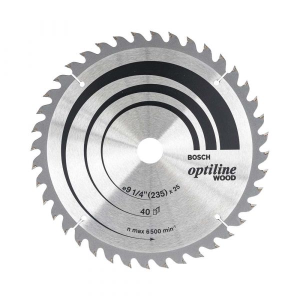 Disco Serra Circular Bosch Optiline Wood ø235x25mm 40D