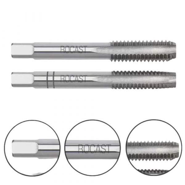 2 Peças Macho Manual em Aço Liga MF Rosca MF 12x1 Amatools