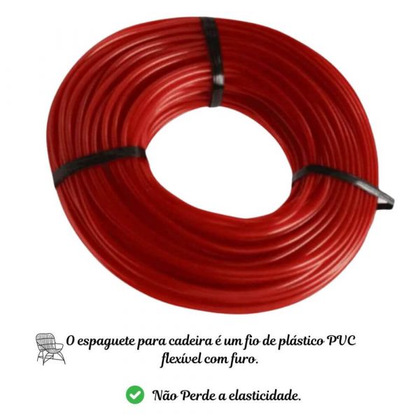 2Kg Espaguete Flexível 4,0mm x 1,0mm  Vermelho Ibirá