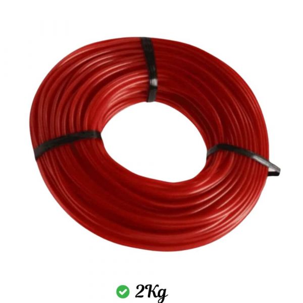 2Kg Espaguete Flexível 4,0mm x 1,0mm  Vermelho Ibirá