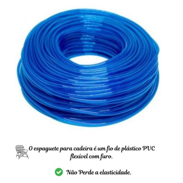 2Kg Espaguete Flexível 4,0mm x1,0mm Azul Ibirá