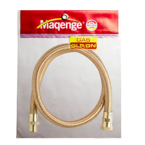 30cm de Mangueira Flexível Nitrílica Tomback GLP/GN 1/2(I) x R.1/2 BSPT(E) x 1/2 BSP(I) Maqenge