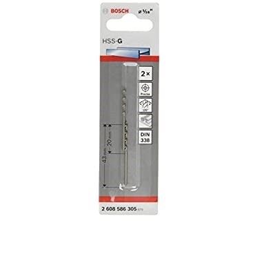 Broca Aço Rápido 1/16HSS-G Cartela Com 2 Unidades Bosch 2608586305