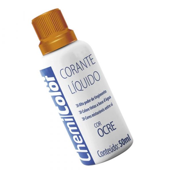 Corante Líquido Ocre 50ml Chemicolor