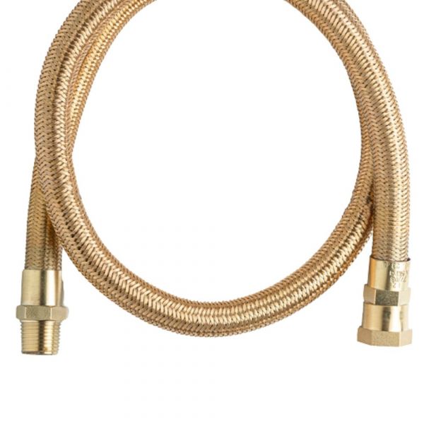 40cm de Mangueira Flexível Tomback GLP/GN 1/2(I) x R.1/2 BSPT(E) x 1/2 BSP(I) Maqenge