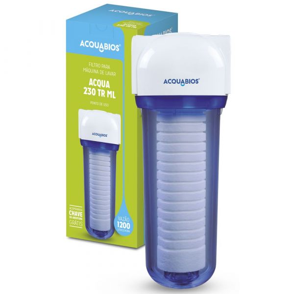 Filtro Acqua 230 Transparente para Maquina de Lavar Acquabios