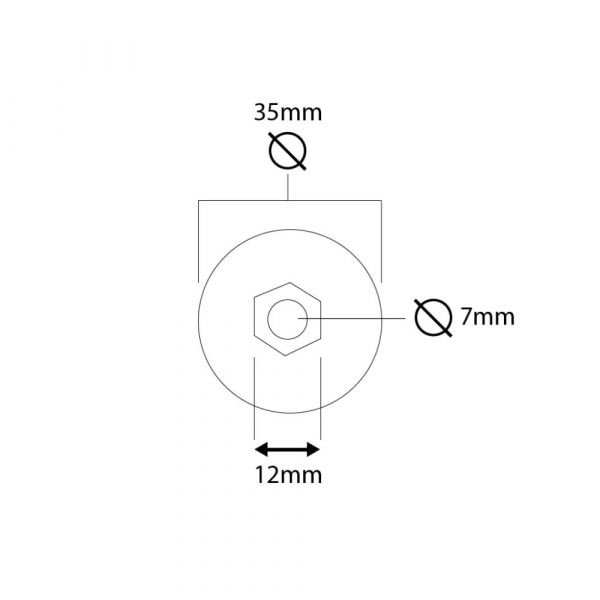 Pé Nivelador 35mm 5/16 Pol. Zin Completa