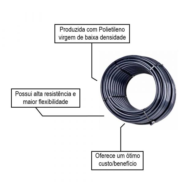 50 metros de Mangueira Polietileno 1/2