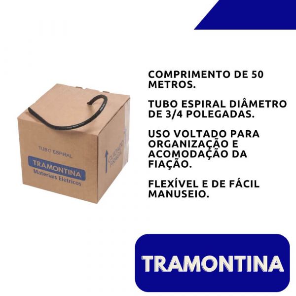 50 Metros Tubo Espiral 3/4 Pol. Tramontina