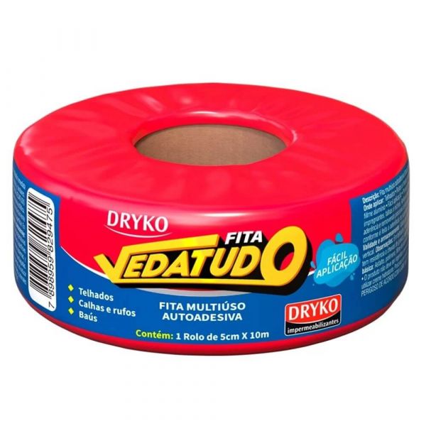 Fita Multiuso Aluminizada 5cm x 10m Dryko