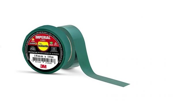 Fita Isolante Imperial Slim Verde 18mmx10m 3M