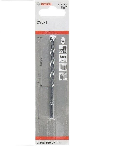 Broca CYL-1 Para Concreto 7x60x100 mm  Bosch 2608590077