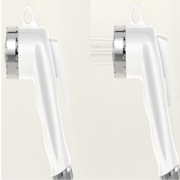 Ducha Higiênica Flexível com Gatilho Branca e Cromada Blukit