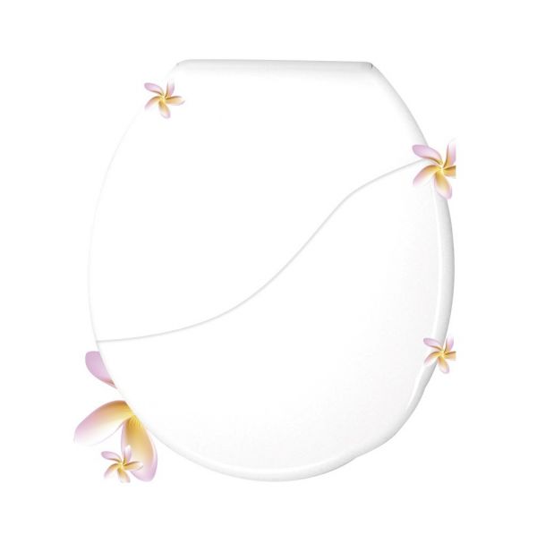 Assento Sanitário Almofadado Perfumado Floral Bellart Branco Durin