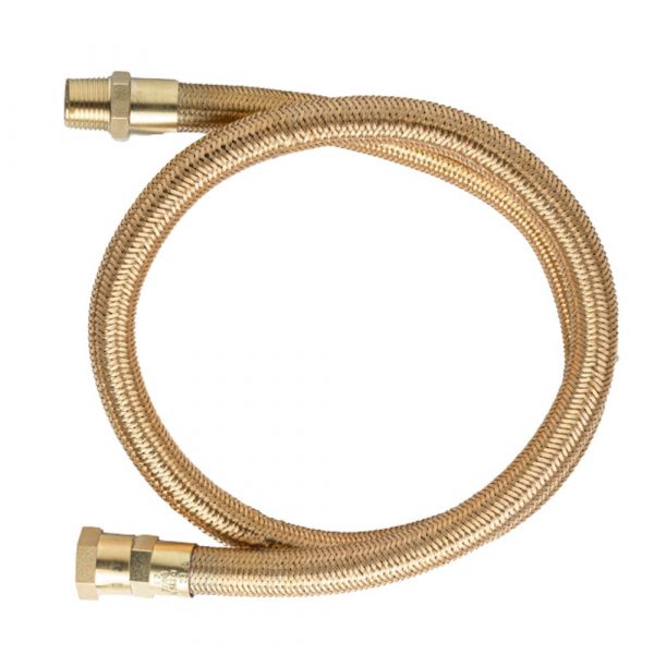 80cm de Mangueira Flexível GLP/GN 1/2(I)  R.1/2 Pol. BSPT(E) x 1/2 Pol. BSP(I) Maqenge 