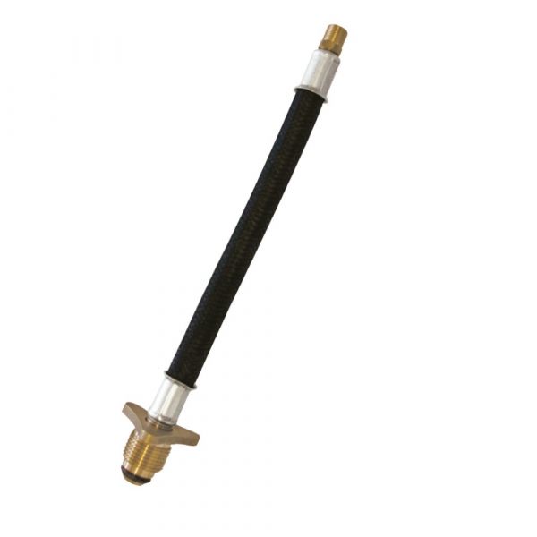 80cm de Mangueira Flexível Nitrílica 1/4(I) x P45 R.7/8 UNF(E) Esq. x R.7/16 UNS(E) Maqenge