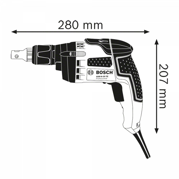 Parafusadeira Drywall Bosch GSR 6-25 TE 701W 220V em maleta