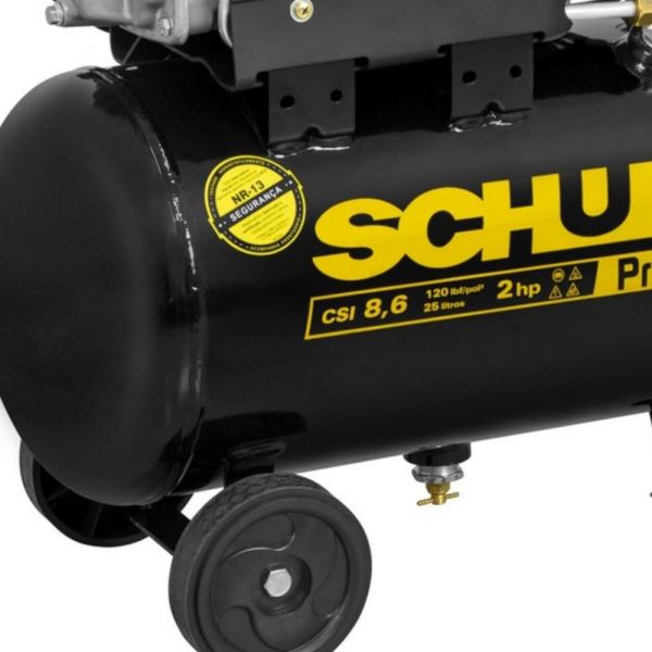 Compressor De Ar 2,0CV 25 Litros CSI 8,6 Pratic Schulz