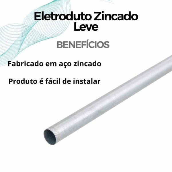 Eletroduto Zincado Leve 3/4