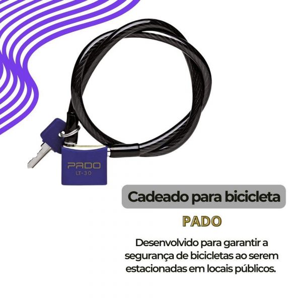 Cadeado Para Bicicleta Sm Lt-30mm Azul