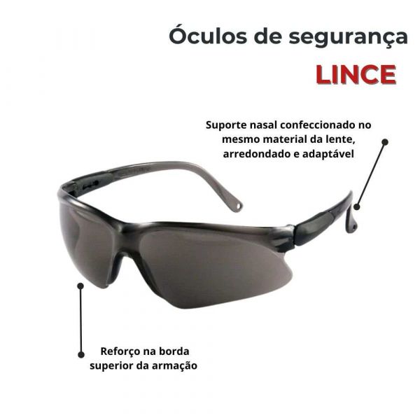 Óculos de Segurança Lince Cinza Kalipso