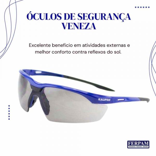 Óculos de Segurança Veneza Azul Espelhado Kalipso