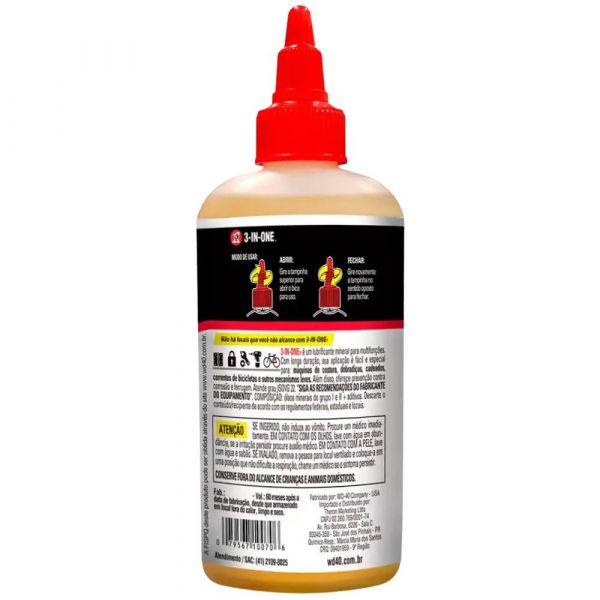 Óleo Lubrificante 118ml 3 em 1 Multiuso WD40