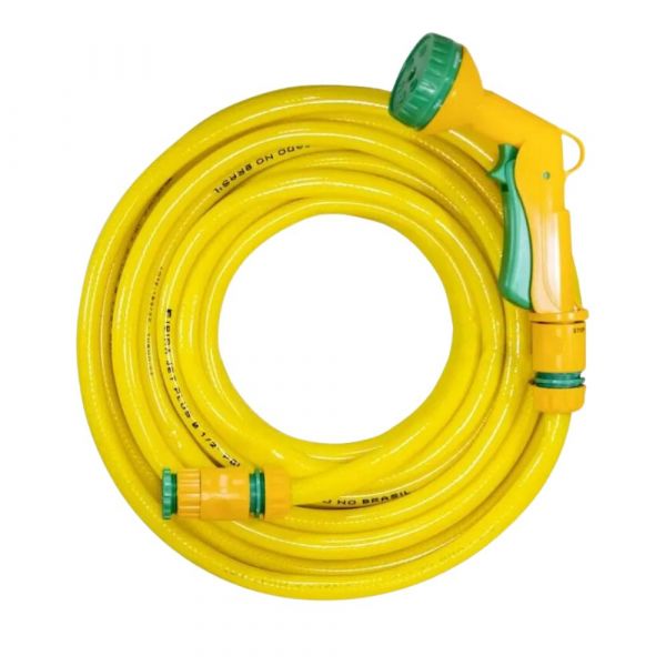 50 Metros Mangueira Jardim Jet Plus Com Esguicho 6 Jatos Ibira