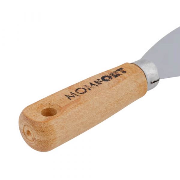 Espátula de Aço Com Cabo Madeira 100mm Momfort