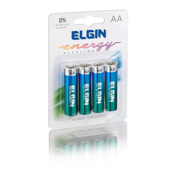 Pilha Alcalina AA4und Elgin Energy